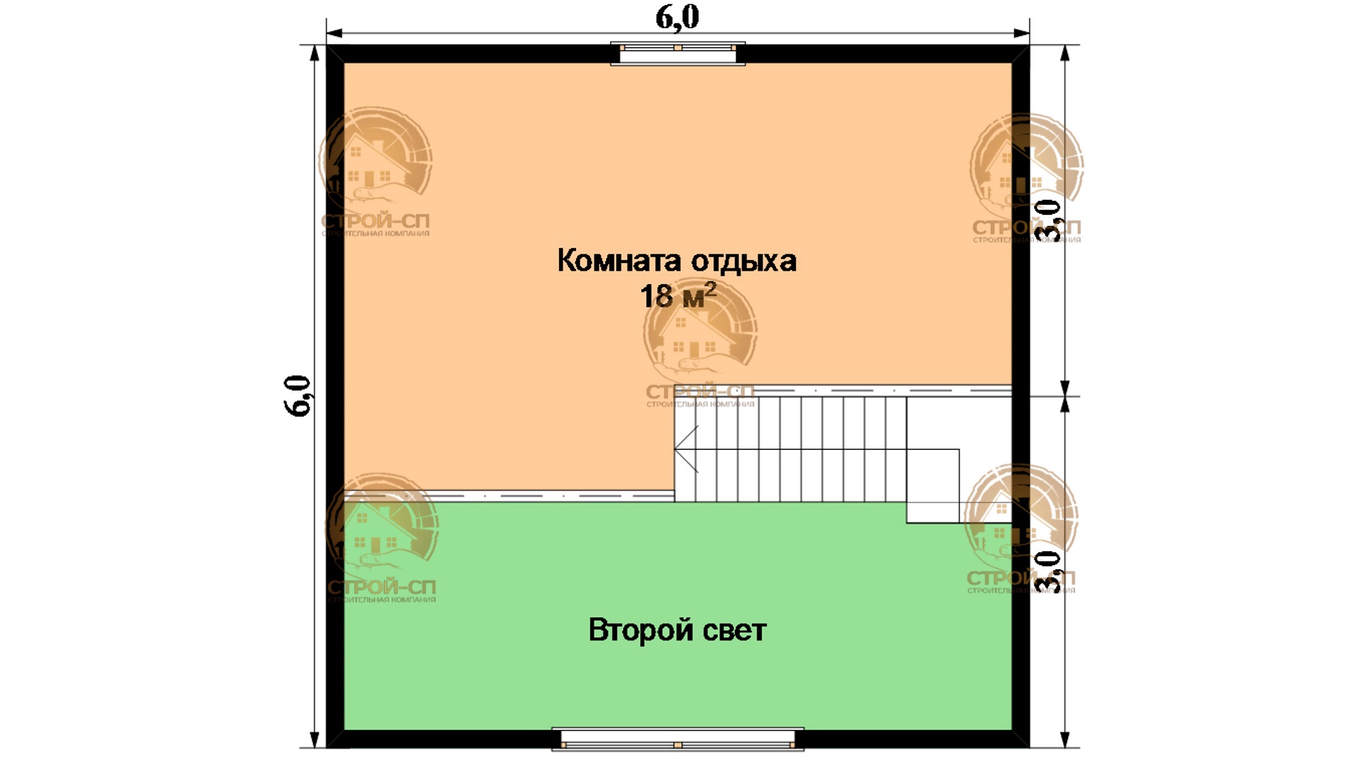 ⛪️ Проект бани из бруса ДБ05 цена под ключ в Казани